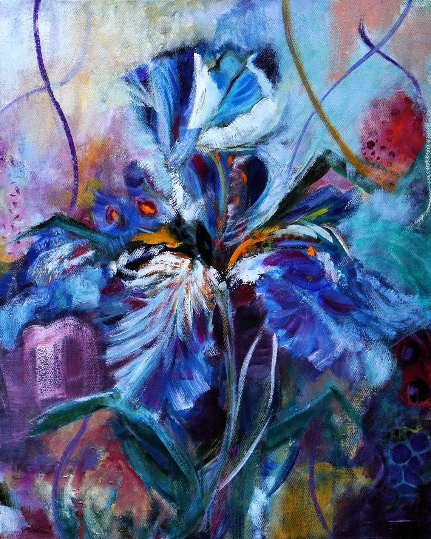 Iris Splash - Original Painting