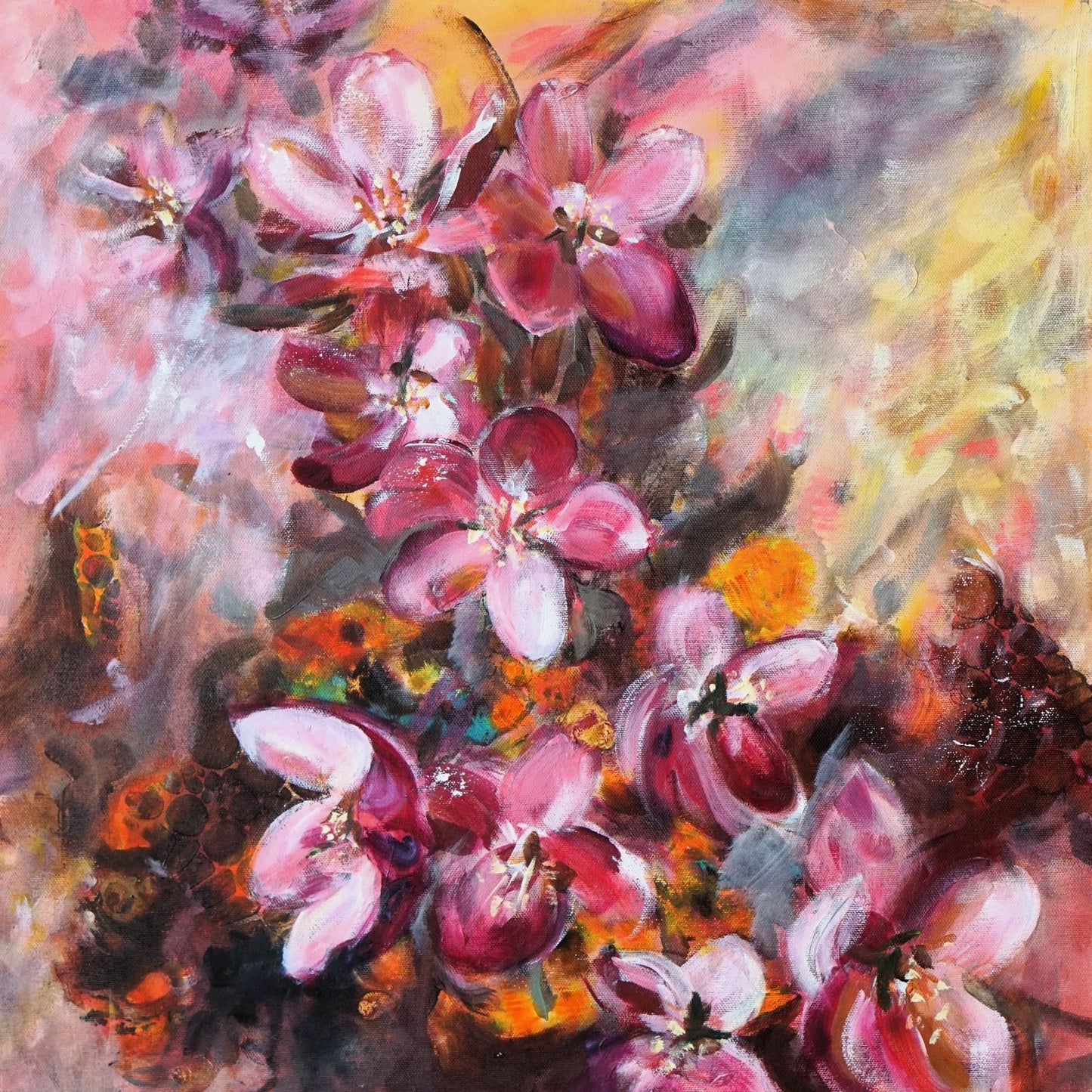 Radiance of Pink and Honey - Original Painting