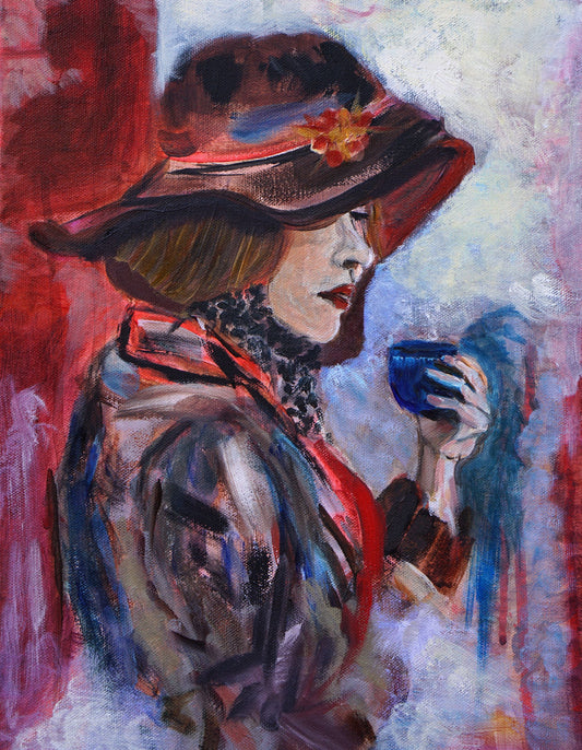Morning Coffee in Paris - Original Painting - SOLD