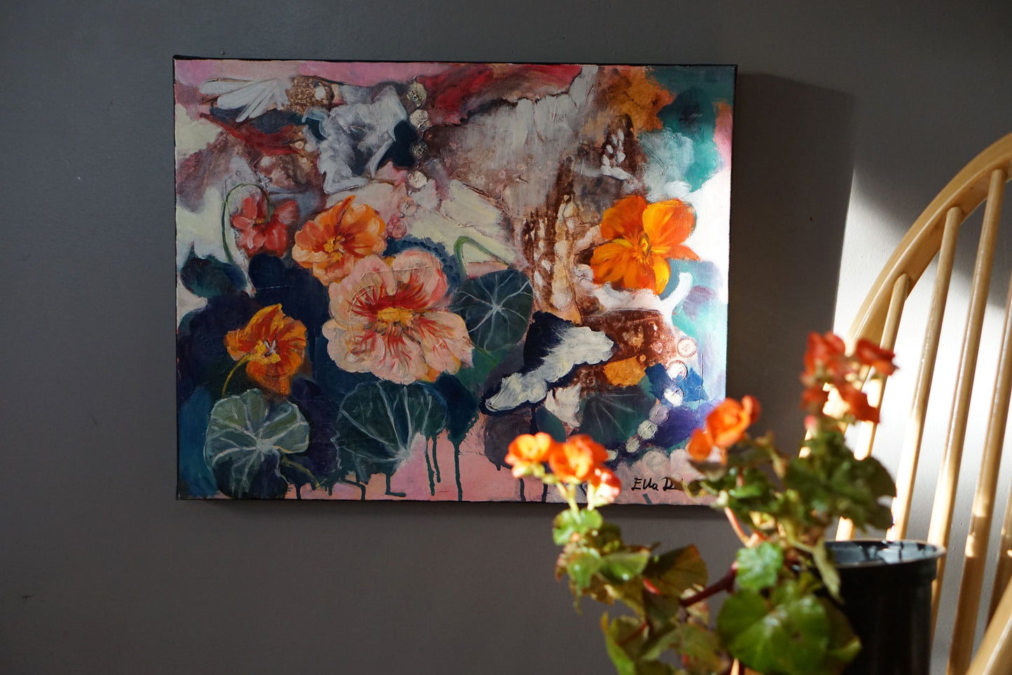 Nasturtium Waltz - Original Painting