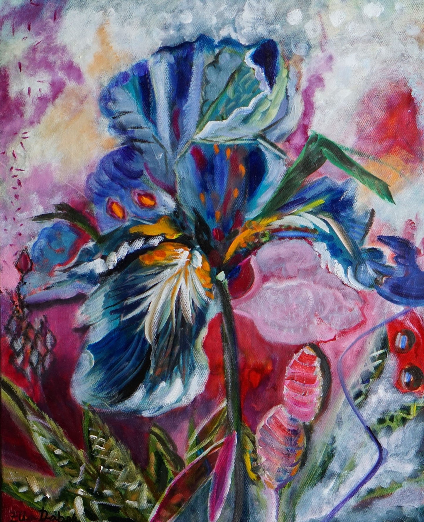Iris Splash - Original Painting