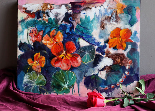 Nasturtium Waltz - Original Painting
